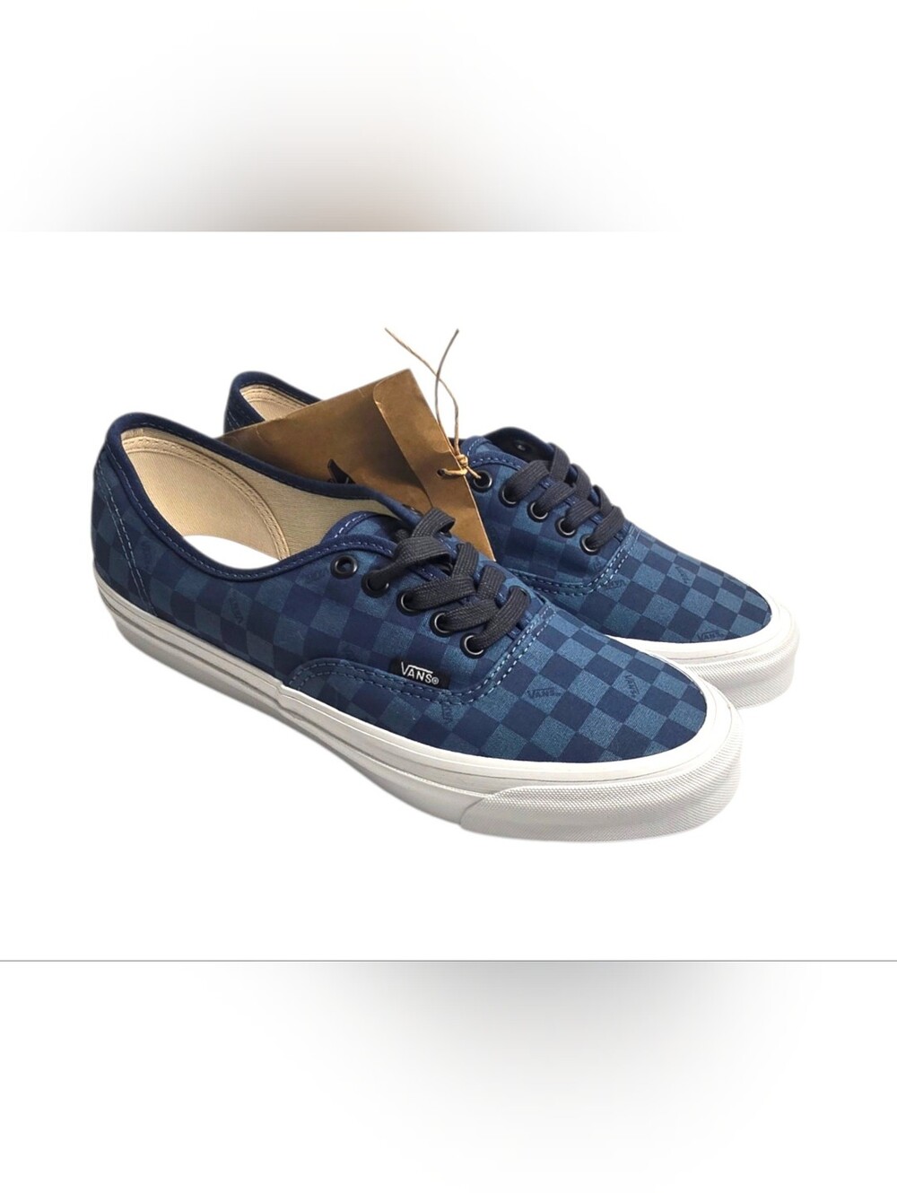 Vans Vault OG Authentic LX Checkerboard Navy Size 9.5 Men / 11 Women VN0A5FBDNVY - Picture 3 of 16